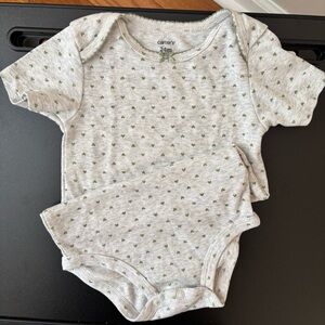 Carter's Baby Bodysuit Olive Heart Print 24m
